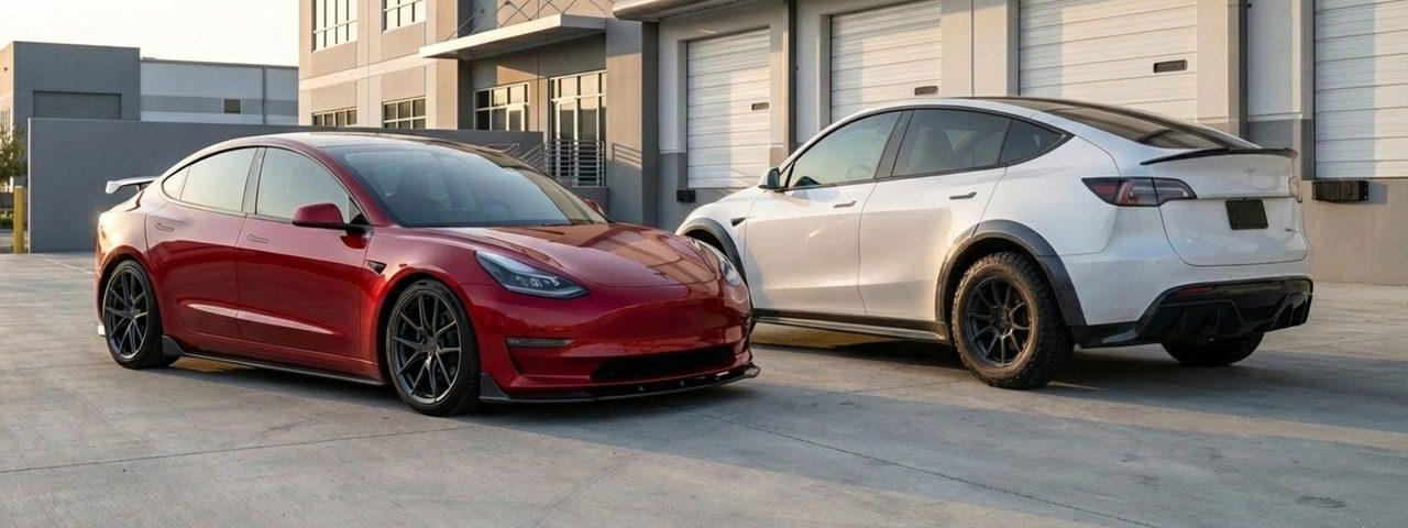 ტესლას ნაწილები - Tesla Model 3 & Model Y Body Kit 9 ნაწილიანი კომპლექტი სრულად გარდაქმნისთვის